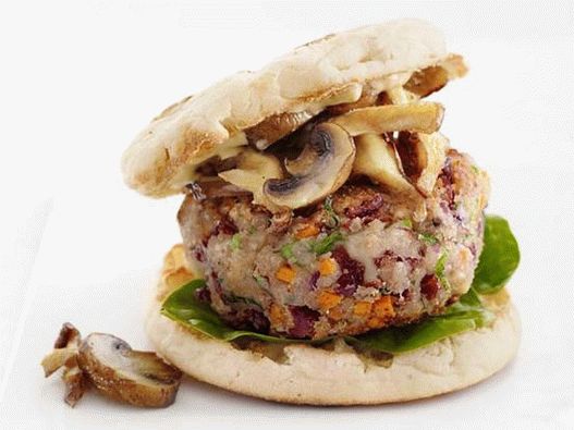 Burgers végétariens aux champignons