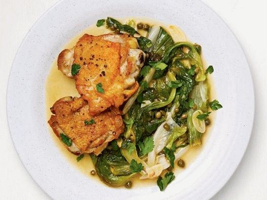 Photo de poulet frit avec escariol