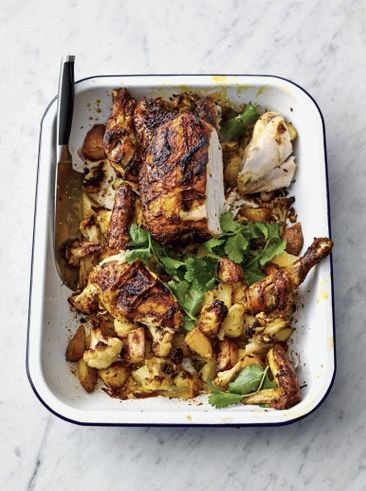 Photo poulet frit avec pâtes Tikka Masala - Jamie Oliver