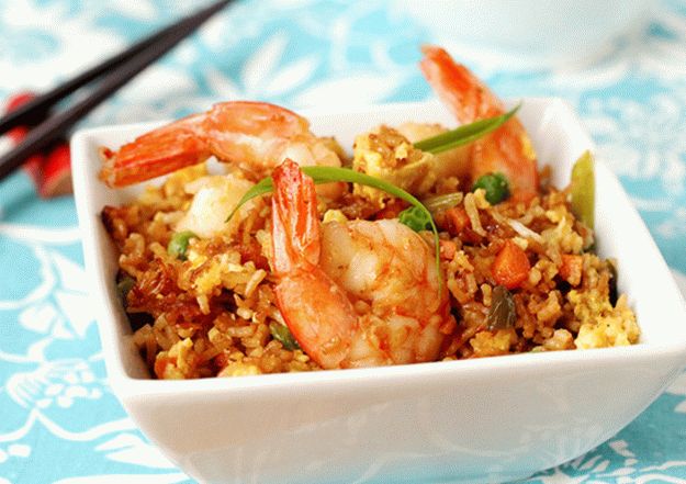 Riz Frit Aux Crevettes
