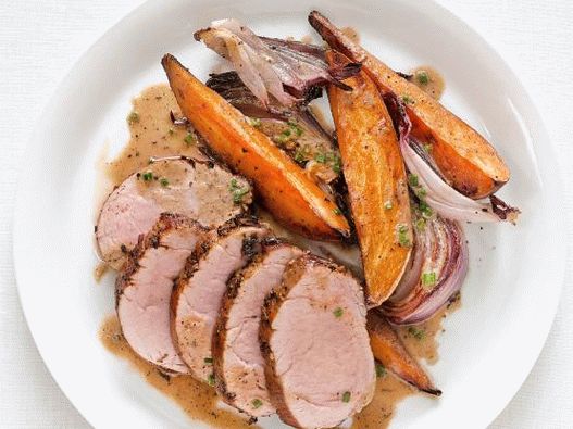 Photo Rôti de porc avec patate douce